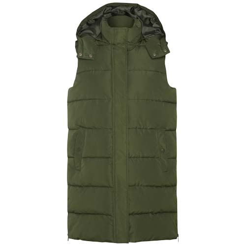Bodywarmer personnalisable avec capuche femme - Reine Vert militaire
